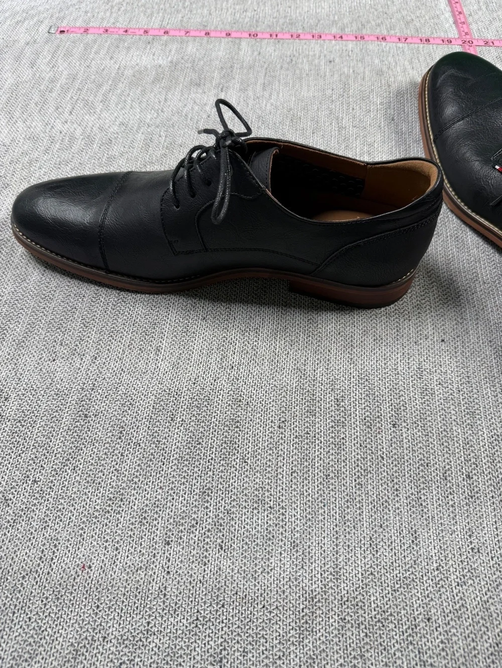 Tommy Hilfiger Barmi Black Cap Toe Derby Shoes Men's 13M